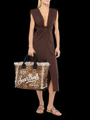 Cotton Canvas Vanity Tote Bag with Leopard Print MC2 - TUZZUT Qatar Online Shopping