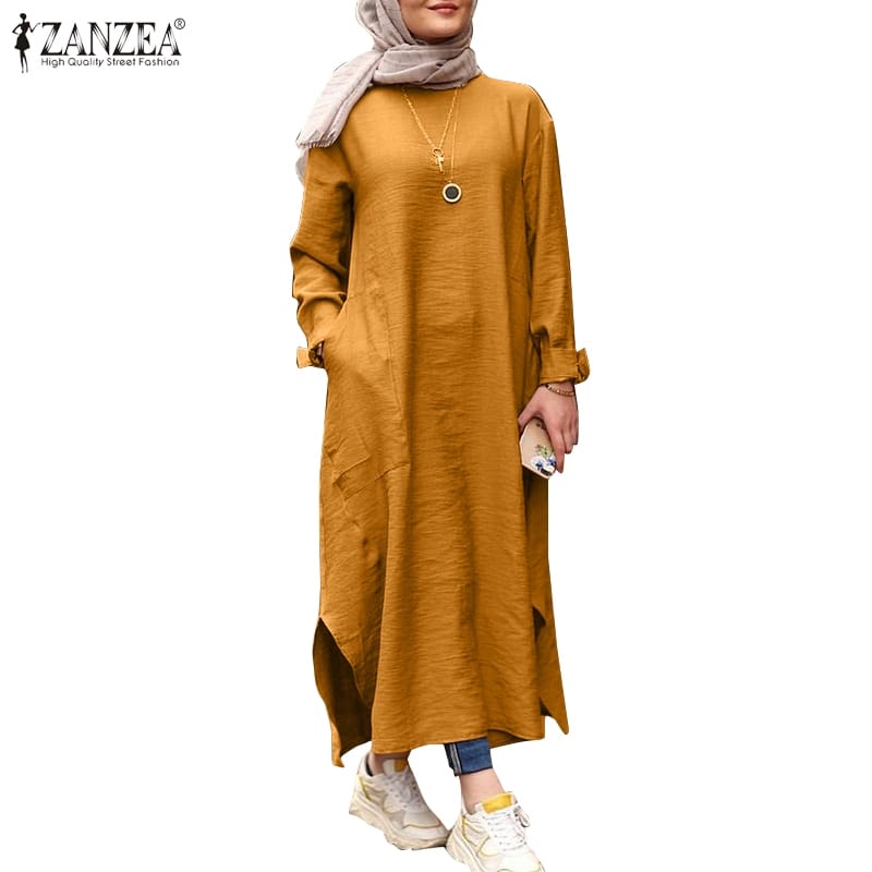 ZANZEA Women Vintage Floral Printed Dress Autumn O Neck Long Sleeve S S4005447 ZANZEA Women Vintage Floral Printed Dress Autumn O Neck Long Sleeve S S4005447
