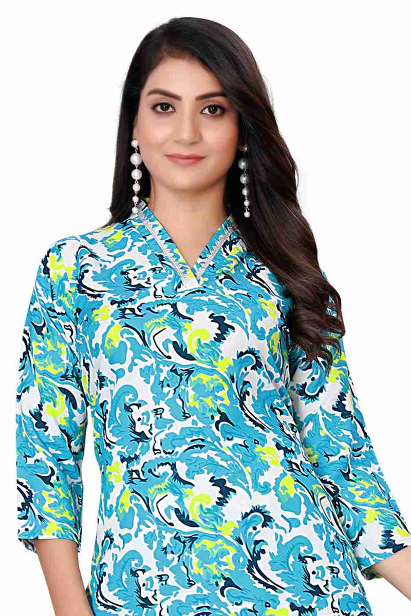 Women's Cotton Polyester Mix Fabric Printed Night suit Pajama Co-Ord Set - VKT900