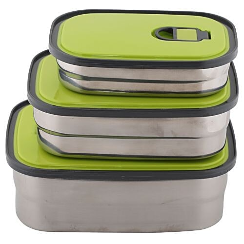 Homio Stainless Steel Lunch Box/ Tiffin Set B-99023 - TUZZUT Qatar Online Shopping