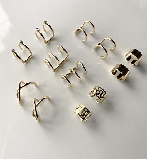 12pcs Rhinestone Decor Ear Cuff -S4691095 12pcs Rhinestone Decor Ear Cuff -S4691095