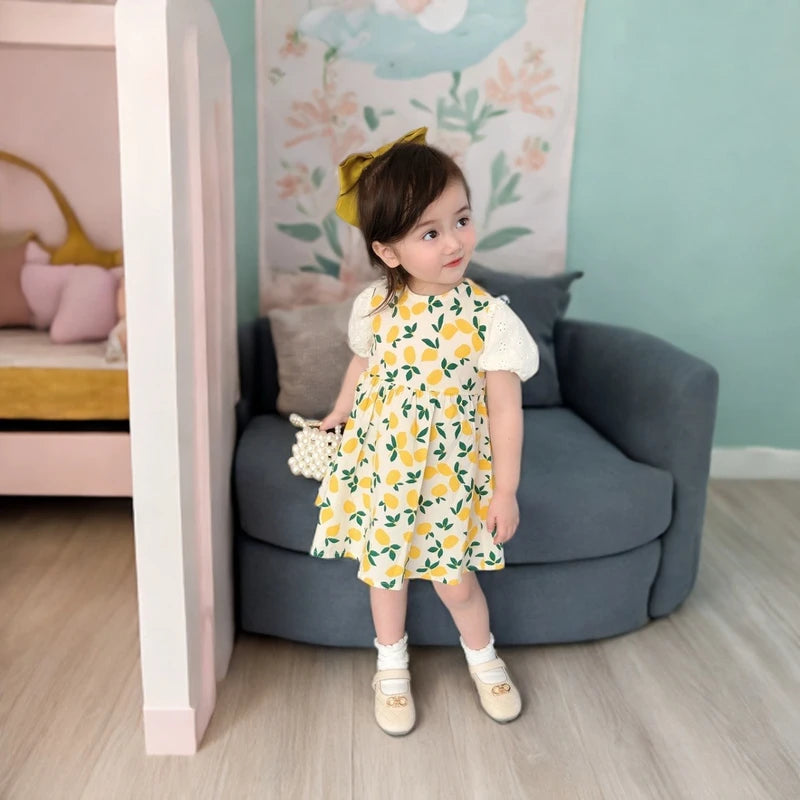Lemon Floral Dress for Baby Girl – Charming Summer Outfit 1576991 - TUZZUT Qatar Online Shopping