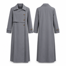 Slate Grey Long Button-Front Coat MC-A9