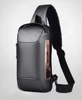 Men Crossbody Bag Anti-theft Chest Bag Password Lock Sling bag USB Charging Cross Body Bag Men B-394674