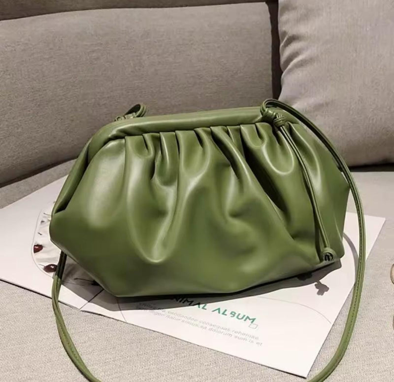 Women's Fashion Cloud-wrapped Soft PU Leather Small Crossbody Bag   X1395679 - TUZZUT Qatar Online Shopping