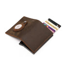 AirTag Wallet - Premium Leather Card Holder RFID Blocking Smart Wallet with AirTag Case - Tuzzut.com Qatar Online Shopping