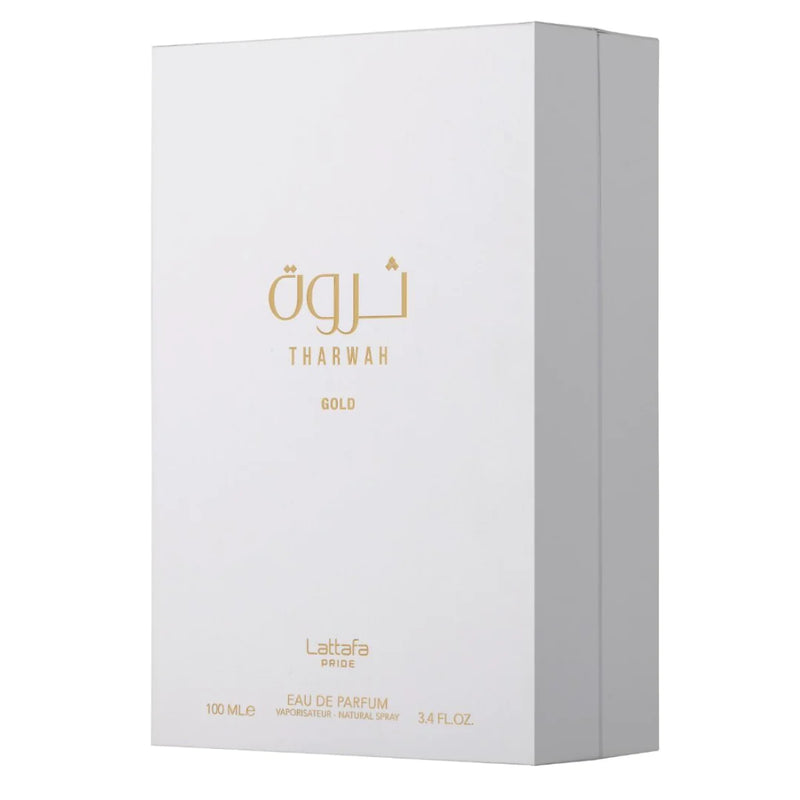 Tharwah Gold EDP Perfume - 100ml (3.4 Oz) By Lattafa Pride - Tuzzut.com Qatar Online Shopping
