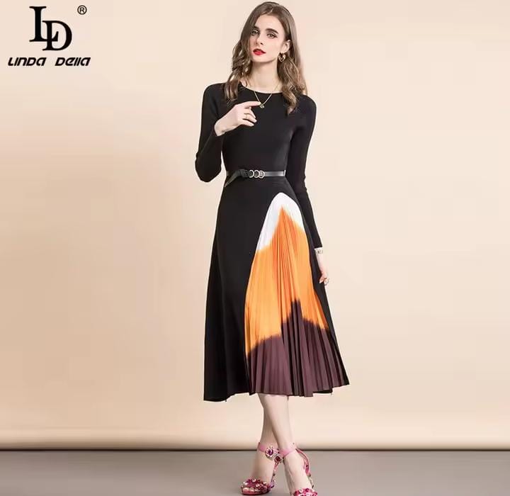 Women's Long Sleeve Midi Dress B64279 Women's Long Sleeve Midi Dress B64279