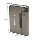 Focus Pioneer YH001 Automatic Cigarette Case Holder Box with Portable Lighter - TUZZUT Qatar Online Shopping