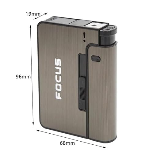 Focus Pioneer YH001 Automatic Cigarette Case Holder Box with Portable Lighter - TUZZUT Qatar Online Shopping