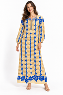 Women’s Vibrant Printed Cotton Jalabiya