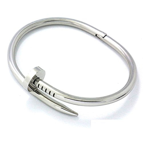 Silver Nail Bracelet DN2117 - TUZZUT Qatar Online Shopping