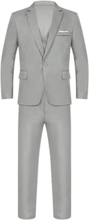 Men Suit 3 Pieces Formal Business Solid Tuxedos Blazer with Trousers for Wedding  S809951 - TUZZUT Qatar Online Shopping