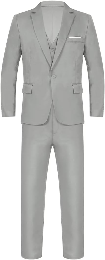 Men Suit 3 Pieces Formal Business Solid Tuxedos Blazer with Trousers for Wedding  S809951 - TUZZUT Qatar Online Shopping