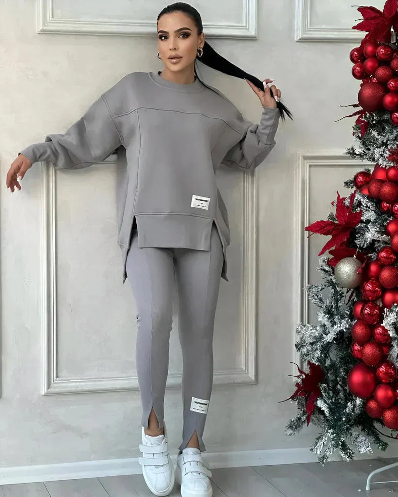 Casual Jogging Sportswear Two-Piece Set 151841 - TUZZUT Qatar Online Shopping