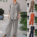 2 Pcs Women's Long Sleeve Solid Color Pants Set 2XL 437330 - TUZZUT Qatar Online Shopping