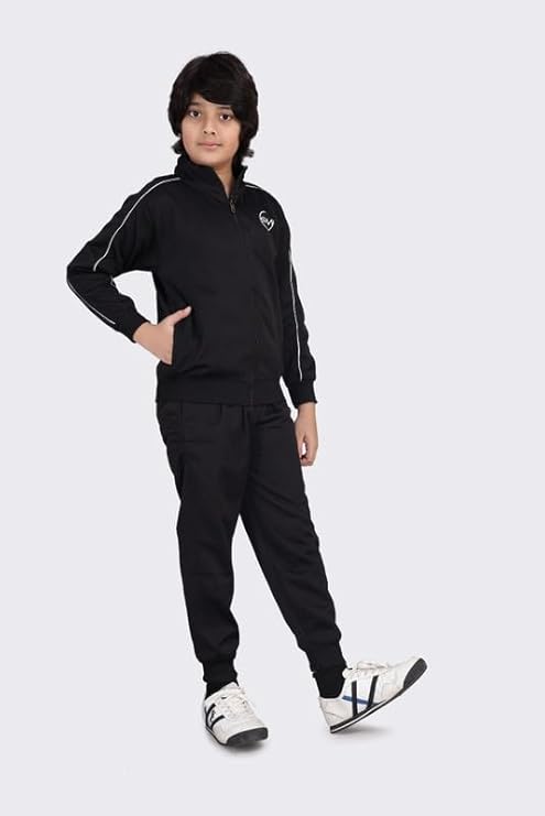 Boys Fleece Zipper Jacket & Jogger Set | Full Sleeve MS-0064 - TUZZUT Qatar Online Shopping
