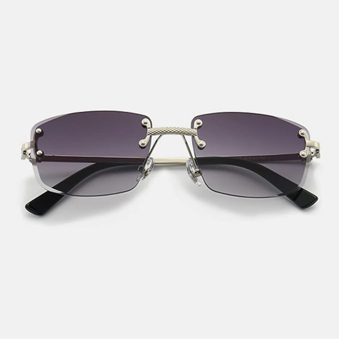 Rimless Square Sunglasses S9001 - TUZZUT Qatar Online Shopping