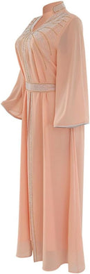 Morocco  Women Muslim Party Abaya  Dress S-998745 - TUZZUT Qatar Online Shopping
