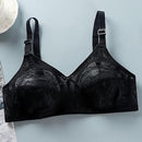 Lace Bra for Mom Comfortable Breathable Thin Wireless Double Button Home Underwear  53992 - TUZZUT Qatar Online Shopping