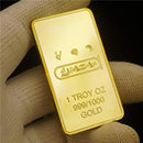 Replica Gold Plated Bullion Bar Collectibles Souvenir 1 Troy OZ with Gift Box - TUZZUT Qatar Online Shopping