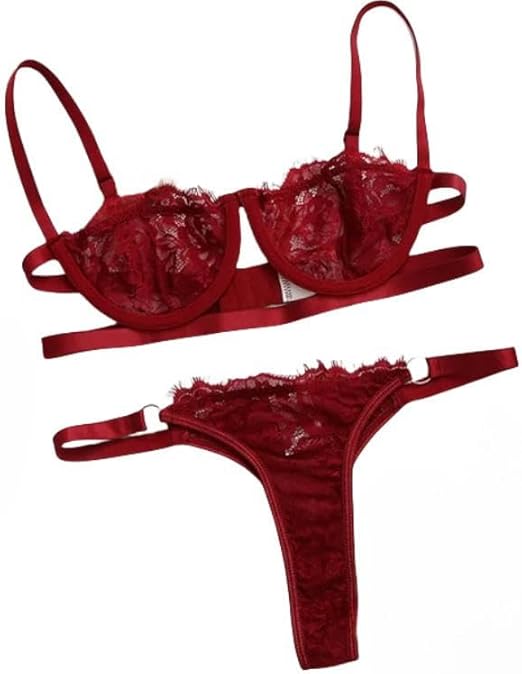 KOSTEN Women'S Lingerie Sets Lace Transparent Underwear Brief Sets Burgundy X4958772 - TUZZUT Qatar Online Shopping