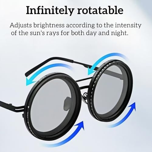 Adjustable Tint Polarized Round Sunglasses S494 Adjustable Tint Polarized Round Sunglasses S494