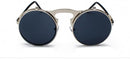 Retro Metal Steampunk Flip Round Frame Sunglasses S325298993 - TUZZUT Qatar Online Shopping
