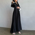 Women's Long Sleeve Solid Color Abaya M 481557