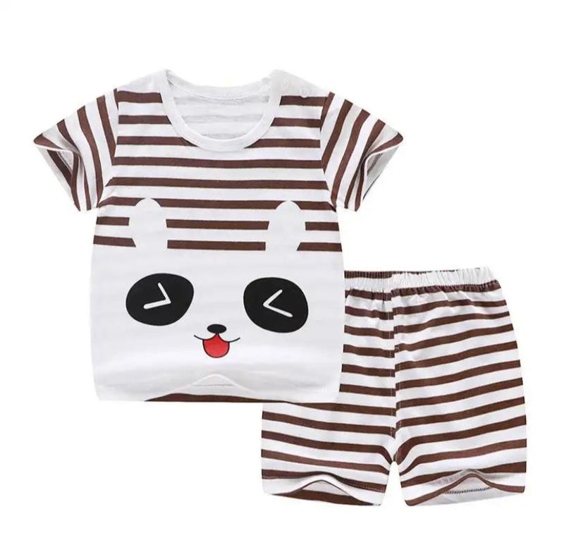 Toddler Boys Cartoon Outfits Baby Girls Summer Tees Suits 1-2 S4459826 - Tuzzut.com Qatar Online Shopping
