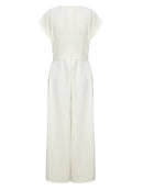 Urban Cap Sleeve Solid Color Wide Leg Jumpsuits 112913 - TUZZUT Qatar Online Shopping