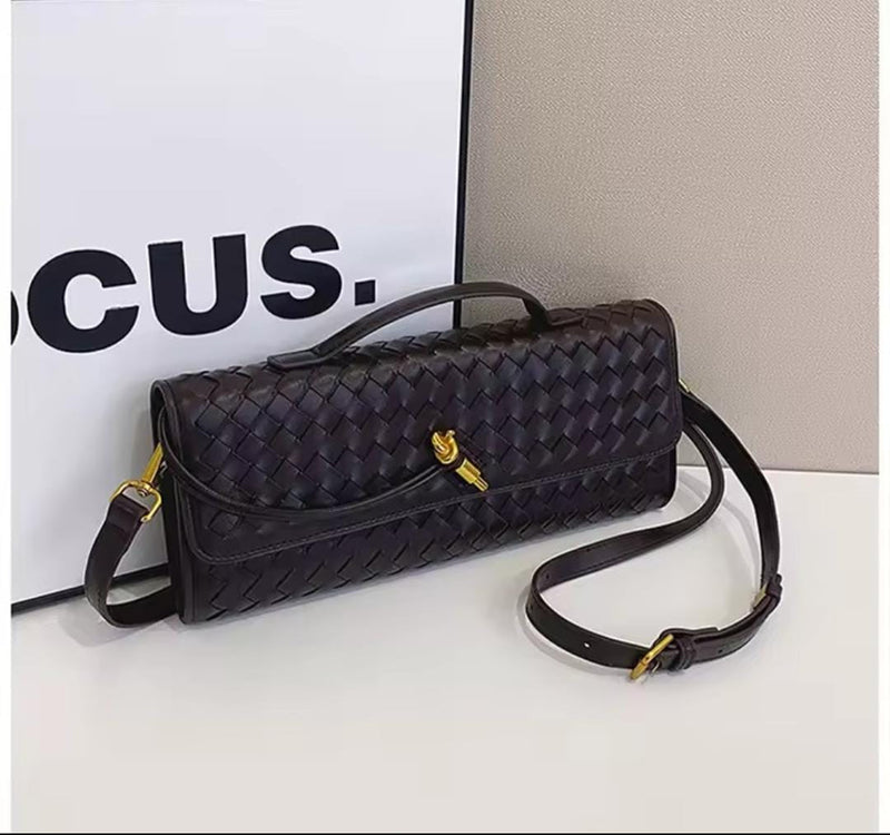 Women New Hand-woven Soft Pu Leather Single Shoulder Bag   S5091223 - TUZZUT Qatar Online Shopping