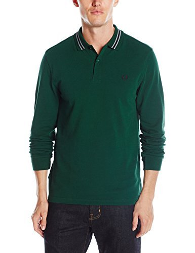 Fred Perry Men's Bomber Stripe Collar Pique Polo Shirt M7208 Fred Perry Men's Bomber Stripe Collar Pique Polo Shirt M7208