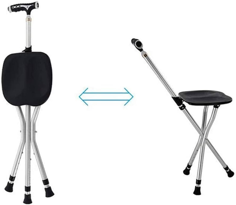 Foldable Lightweight Cane Seat ,Walking Cane Stick Chair Stool