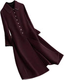 Slim Fit Long Knee Length Woolen Coat 57605 - TUZZUT Qatar Online Shopping