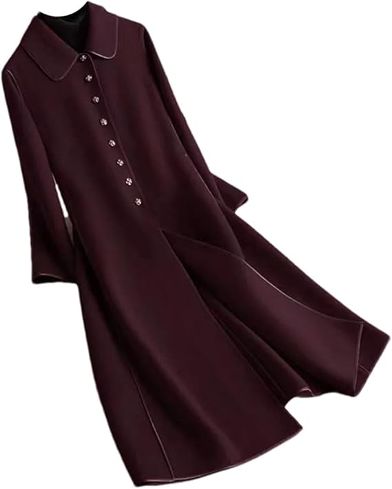 Slim Fit Long Knee Length Woolen Coat 57605 Slim Fit Long Knee Length Woolen Coat 57605