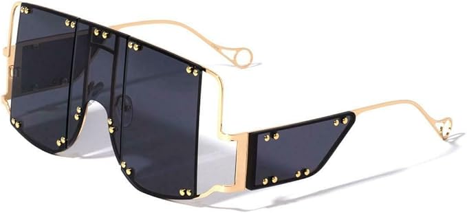 Luxury Oversized Square Sunglasses with Side Shield Lens S3098864 - TUZZUT Qatar Online Shopping
