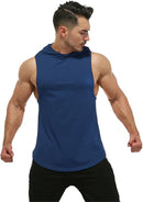 Men's Workout Hooded Tank Tops Sleeveless S-1870491 - TUZZUT Qatar Online Shopping