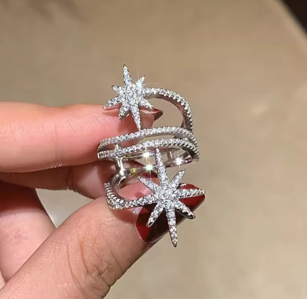 Light luxury niche ring, personalized micro-star ring S44770295 Light luxury niche ring, personalized micro-star ring S44770295