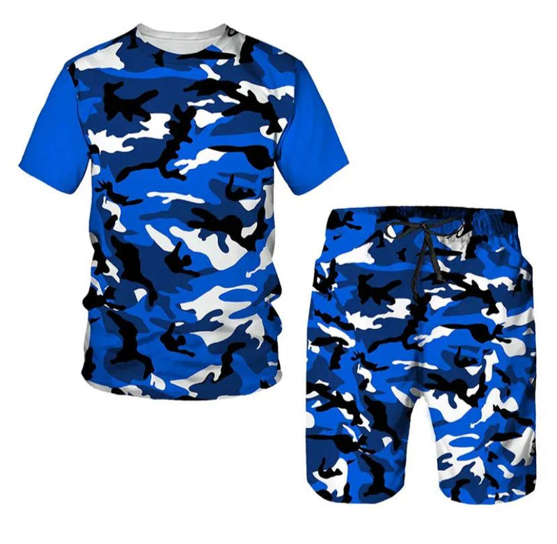Spartan Camouflage Army Soldier All Print Summer T-shirts Suit 5XL S4494445 - Tuzzut.com Qatar Online Shopping