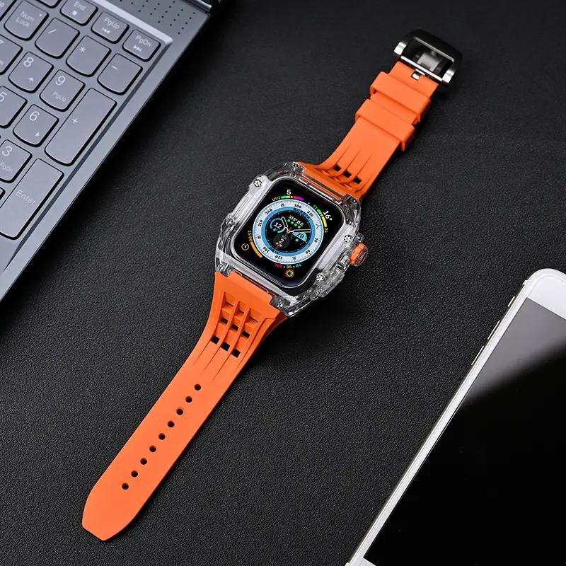 Transparent Case With Modification Kit Rubbler Strap for Apple Watch Ultra 49mm