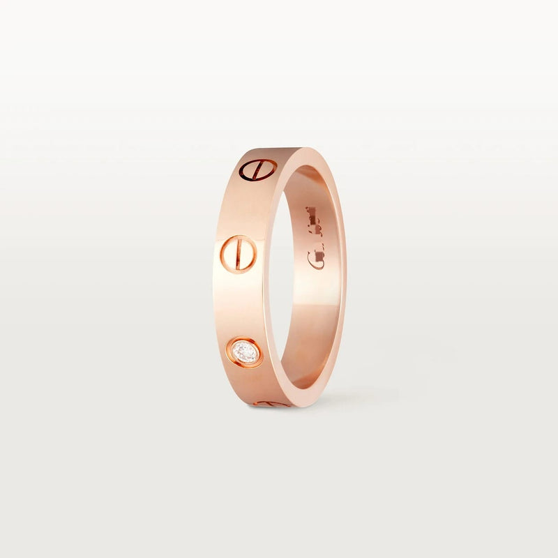 LOVE Ring Rose Gold 1 Diamond DN2012 - TUZZUT Qatar Online Shopping
