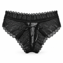 Women’s Black Lace Briefs with Ribbon -Large 117