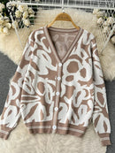 Women Winter Knit Button Cardigan And Wide-Leg Pants Set 72785 - TUZZUT Qatar Online Shopping