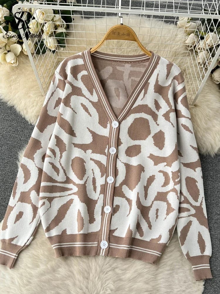 Women Winter Knit Button Cardigan And Wide-Leg Pants Set 72785 Women Winter Knit Button Cardigan And Wide-Leg Pants Set 72785
