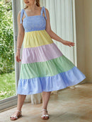 Women's Summer Dress Maxi Dresses Vacation Tie Straps Square Neck Party Long Dress    404000 - TUZZUT Qatar Online Shopping