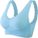 Tourmaline Shaping Wireless Silky Bra, Front Cross Bras Side Buckle Lace Bra B8812 - TUZZUT Qatar Online Shopping