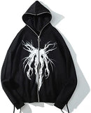 Men Casual Black Oversized Jacket Zipper Sweatshirt Fashion Streetwear    B603581 - TUZZUT Qatar Online Shopping