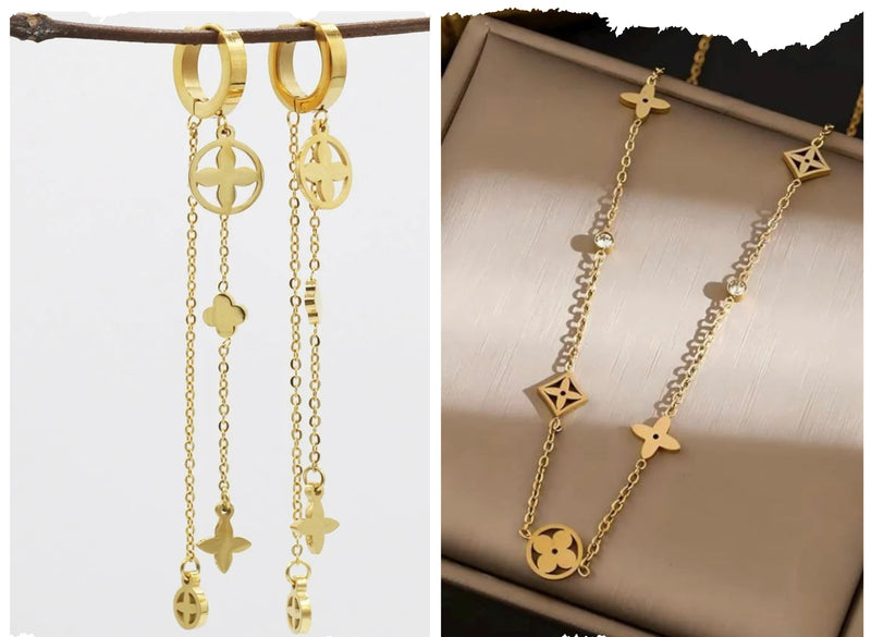 Womens Necklace And Earrings X4488489 - TUZZUT Qatar Online Shopping