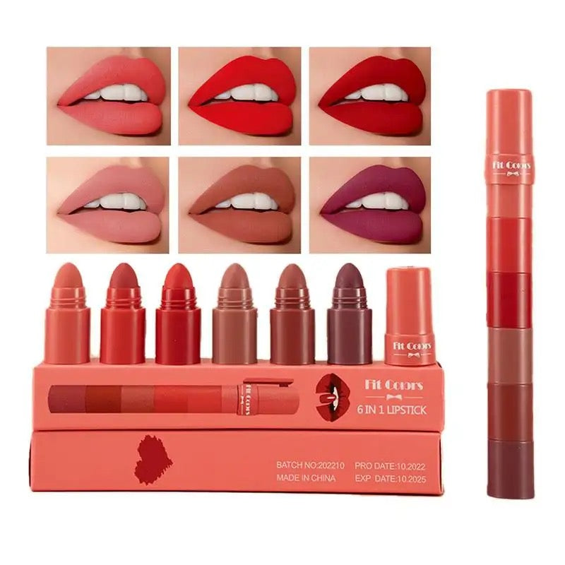 Long Lasting Lipstick 6 In 1Matte Lipstick For Women 434228